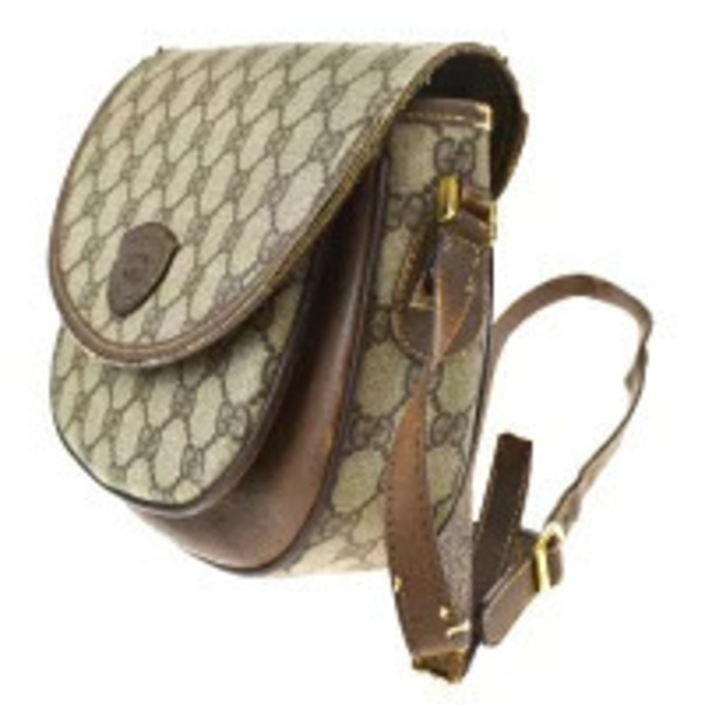 Gucci Leather Shoulder Interlocking GG Brown Bag Brown